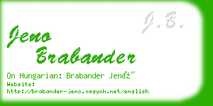 jeno brabander business card